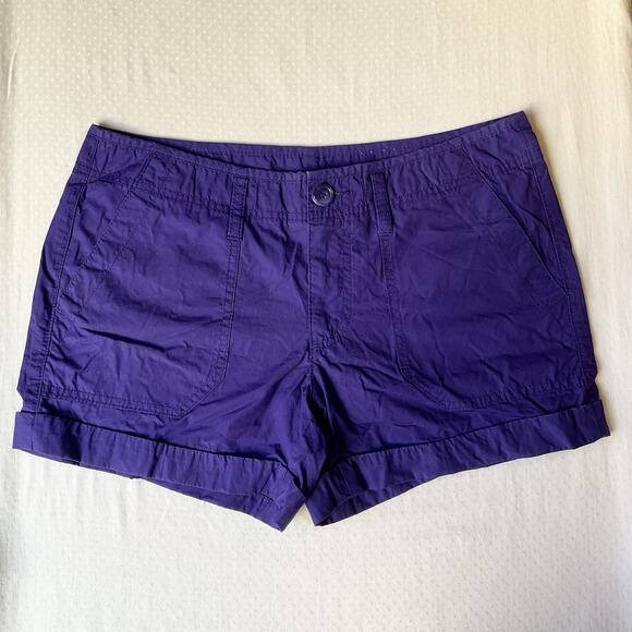 Jcp Women Shorts 6 Purple Chino Button 3.5" Inseam - Picture 1 of 11